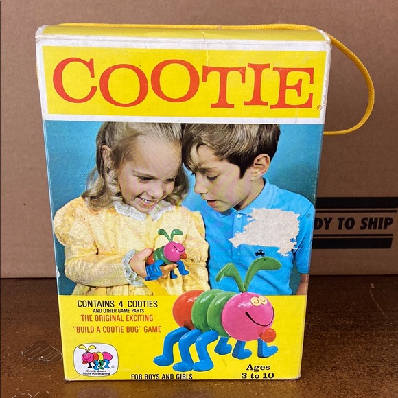VINTAGE Cootie Board Game The Original Build A Cootie Bug Game Schaper 70’s - Picture 1 of 6